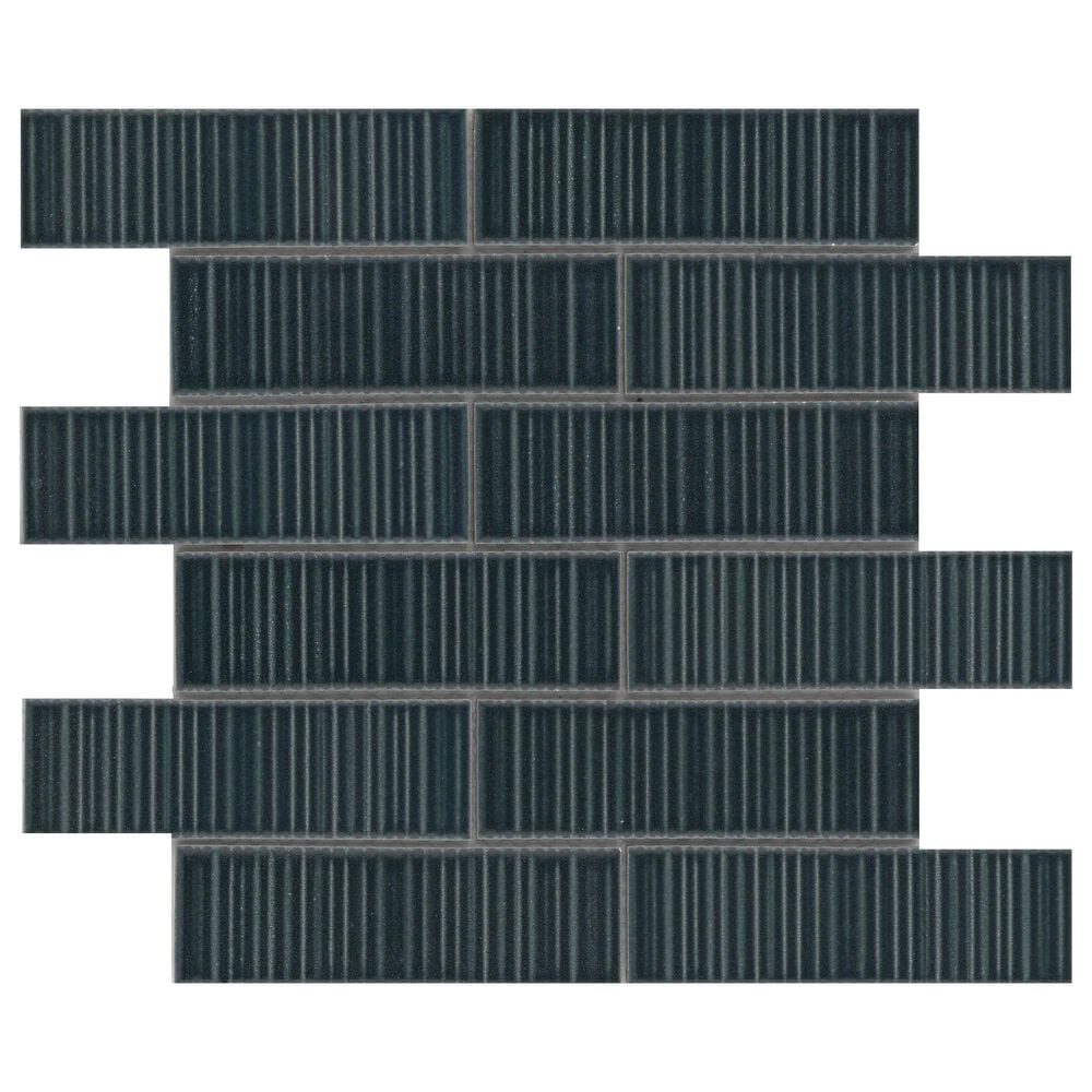Emser Ornami Washi 2" x 6" on 11" x 12" Ceramic Mosaic Sheet, , large