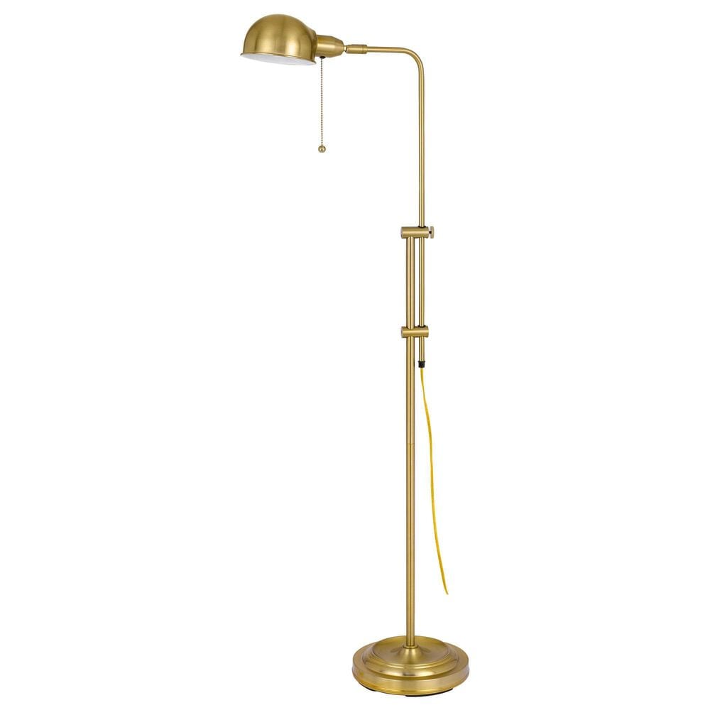 Cal Lighting Croby Pharmacy Adjustable Floor Lamp in Antique Brass, , large