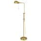 Cal Lighting Croby Pharmacy Adjustable Floor Lamp in Antique Brass, , large