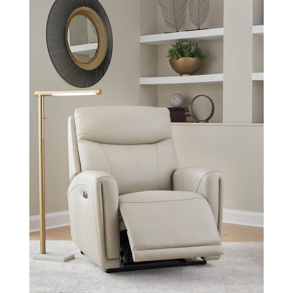 Kelsey Nosal Pincara Power Auto Glide Recliner with Adjustable Headrest in Bone, , large