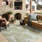 Loloi Easton Ivory and Green 5"3" x 7"6" Indoor/Outdoor Area Rug, , large