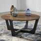 Ashley Hanneforth Round Cocktail Table in Brown and Black, , large