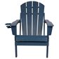 Hearth and Haven 34" Outdoor Folding Adirondack Chair with Cup Holder in Navy Blue, , large