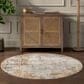 Surya Reina Light Gray, Cream, Medium Gray, Denim, Rust, Mustard and Olive 7"10" Round Area Rug, , large