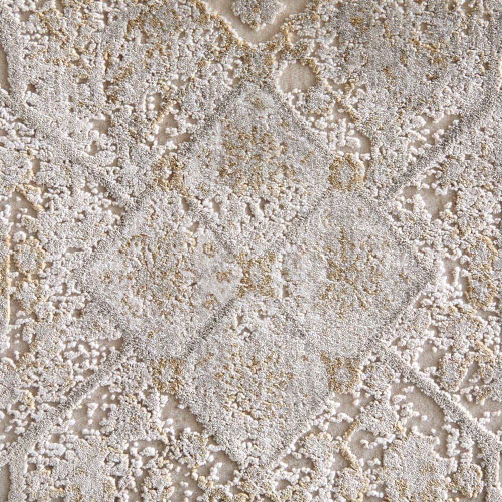 Feizy Cadiz Beige and Gray 3'1" x 10' Runner, , large