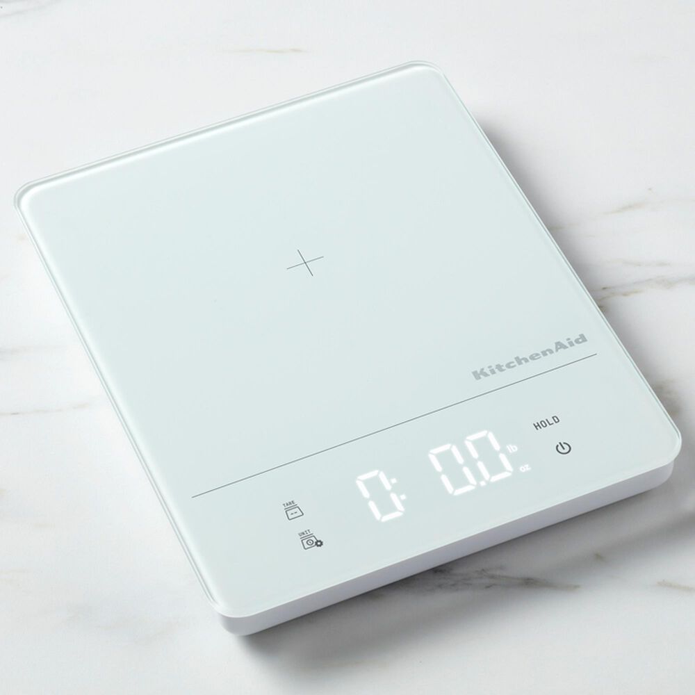 KitchenAid Digital Waterproof Kitchen Scale in White, , large