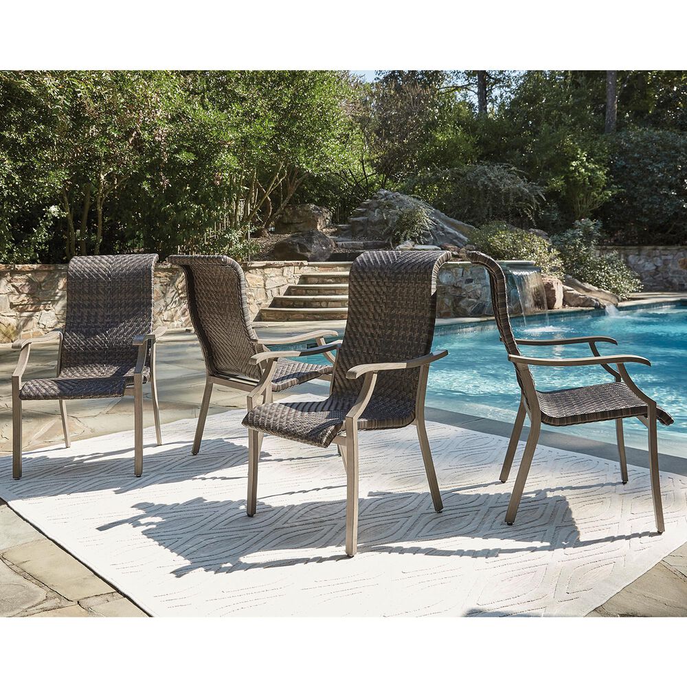 Signature Design by Ashley Windon Barn 4-Piece Arm Chair Set in Brown, , large