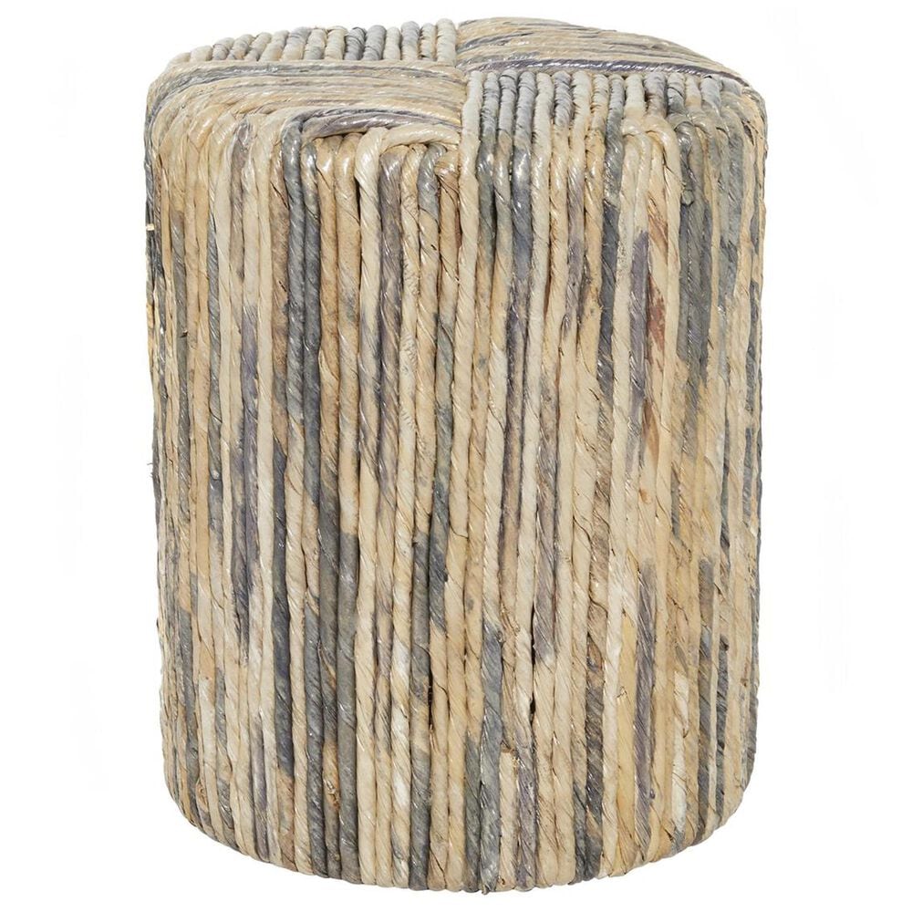 Maple and Jade Banana Leaf Woven End Table in Black, Brown, Light Brown and White, , large