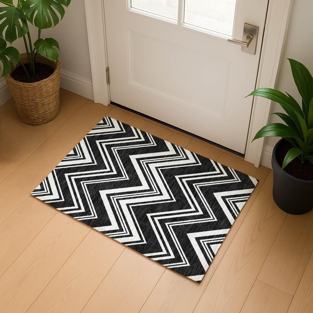 Dalyn Rug Company The Reserve TR17 Black 1"8" x 2"6" Indoor/Outdoor Area Rug, , large