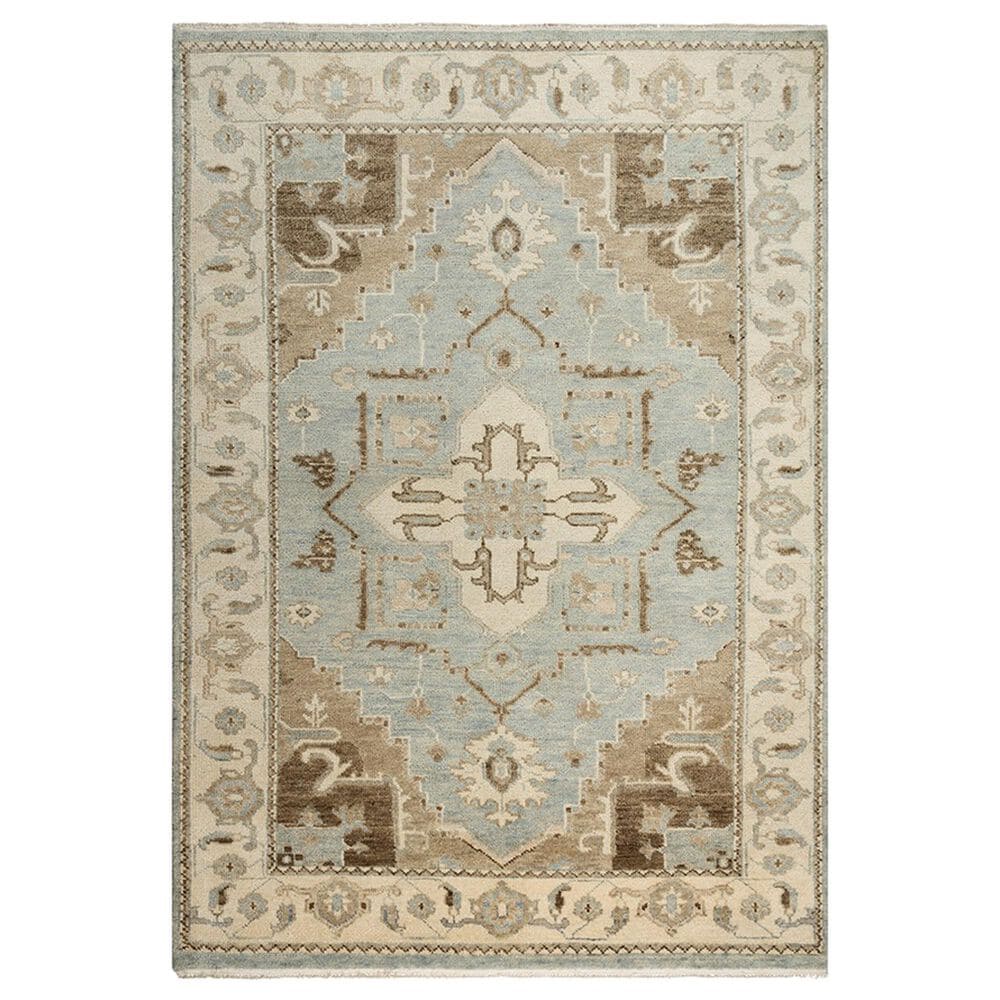 RIZZY Belmont 10" x 14" Grey, Brown, Ivory and Blue Area Rug, , large