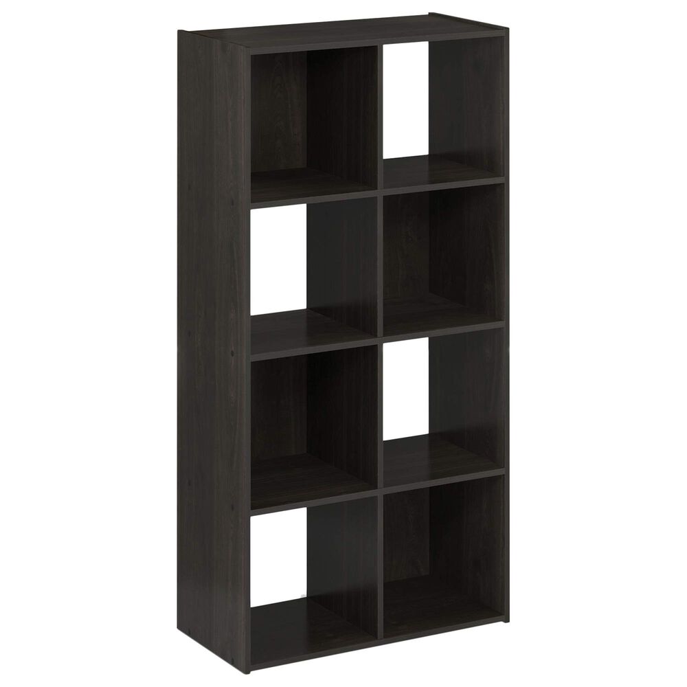 HOMLUX 8-Cube Cubic Shelf Storage Bookcase in Espresso, , large