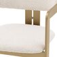 Eichholtz Donato Dining Chair with Boucle Cream Cushion in Brushed Brass, , large
