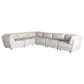 CHATEAU D"AX 6-Piece Modular Leather Sectional in Beige, , large