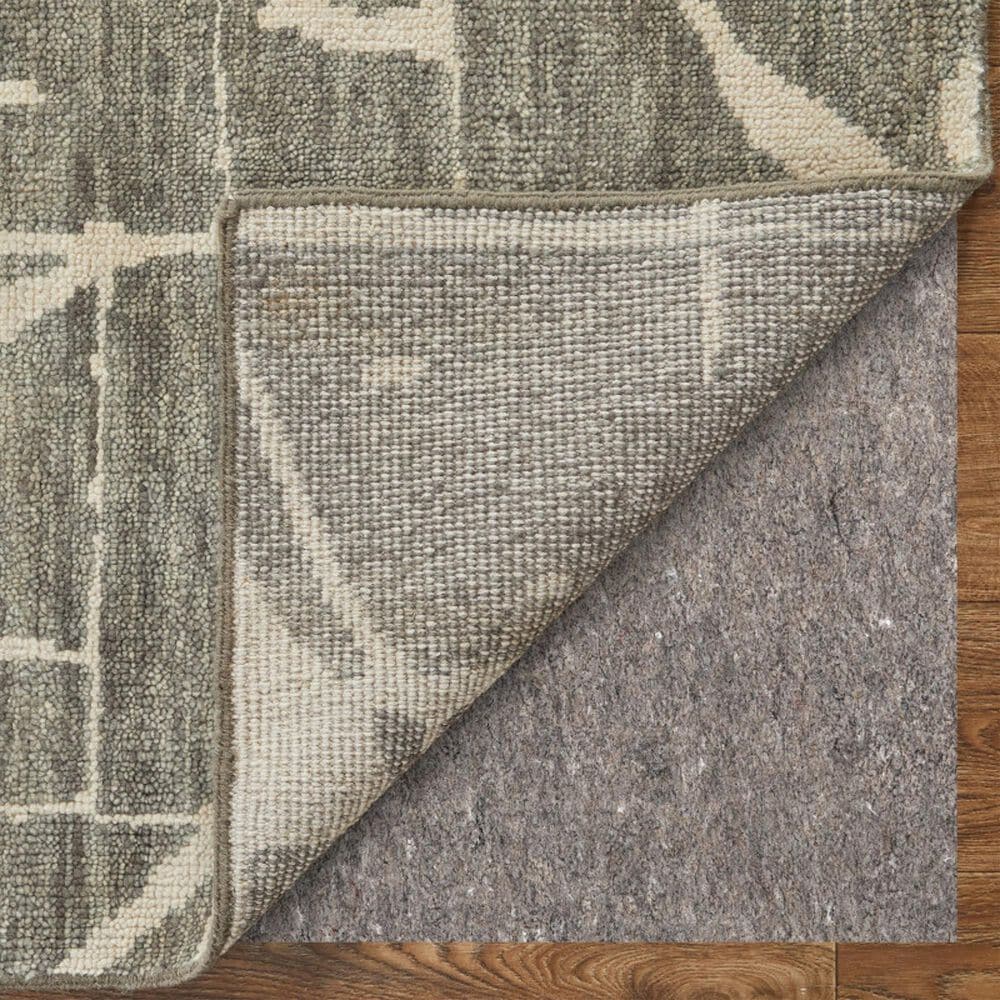 Feizy Sutton 2&#39;6&quot; x 8&#39; Pewter and Green Runner, , large