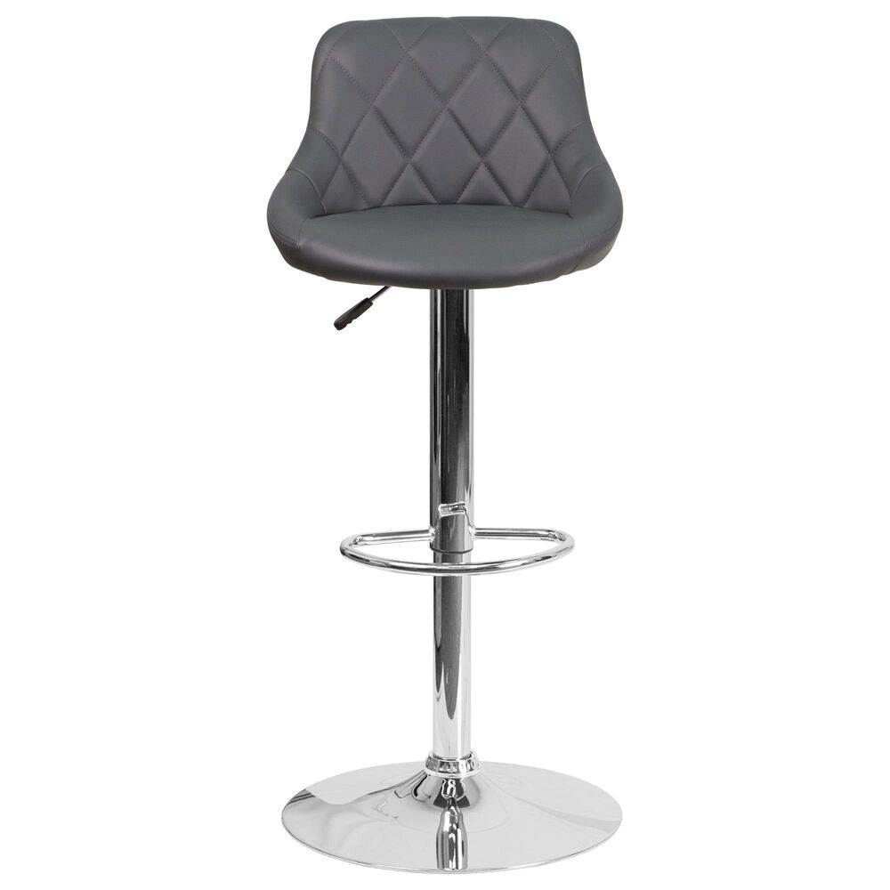Flash Furniture Adjustable Barstool in Gray, , large