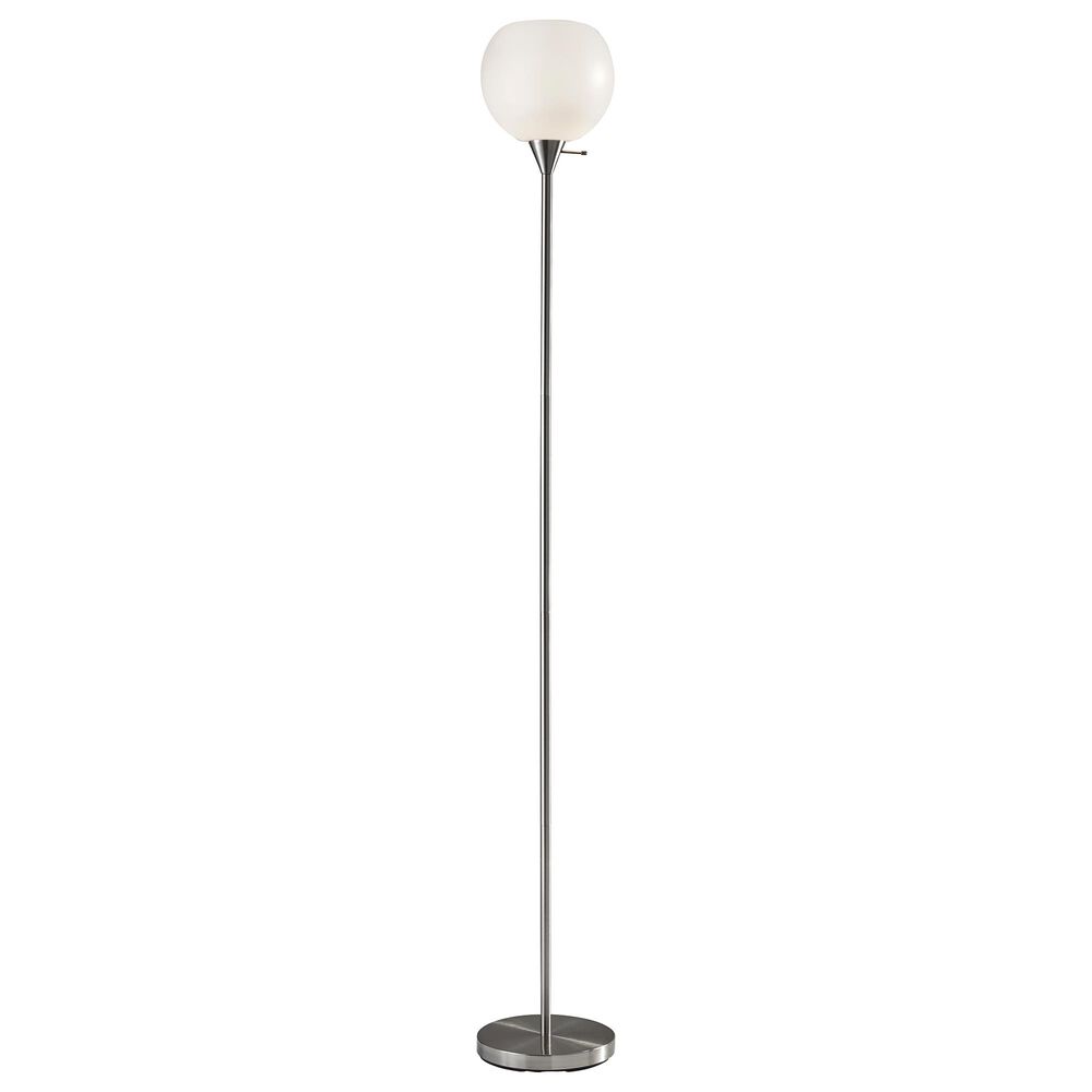 Adesso Phillip Torchiere in Brushed Steel, , large