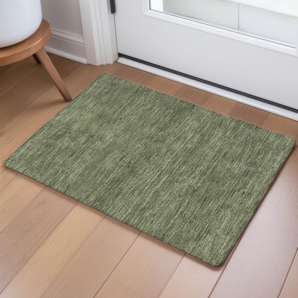 Dalyn Rug Company Soft Essentials Solid Olive 2'6" x 3'10" Area Rug, , large