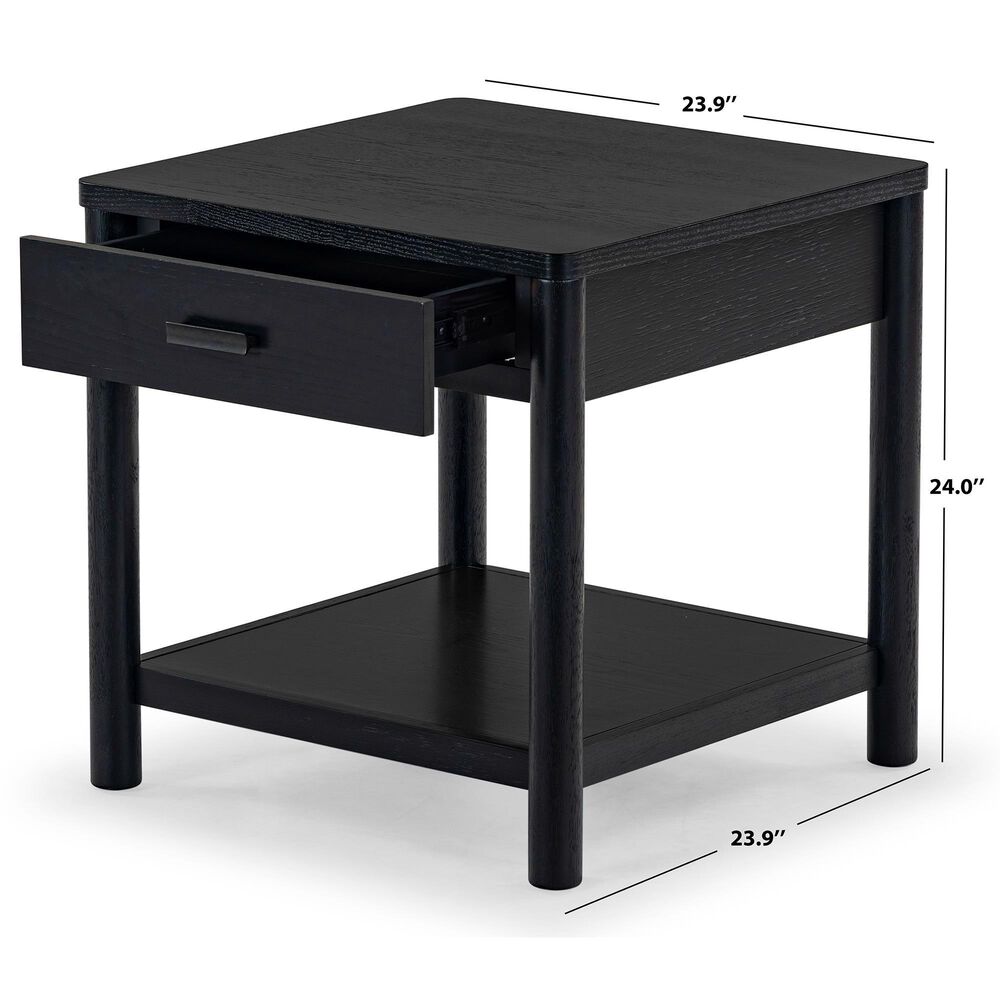 Safavieh Jaylessa 1-Drawer End Table in Black, , large