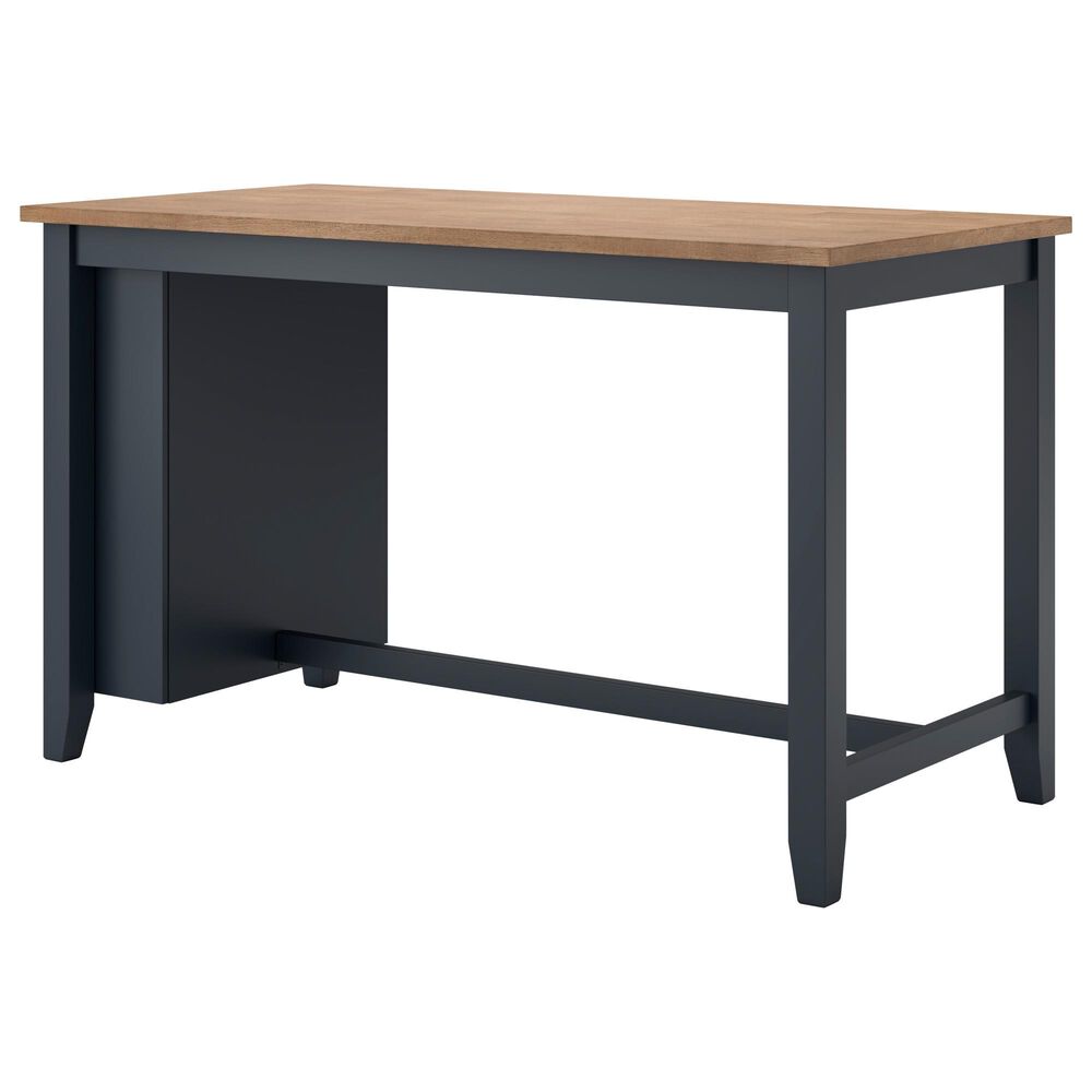 Ashley Gesthaven Counter Height Table in Light Natural and Dark Blue - Table Only, , large