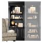 Hooker Furniture Telluride Door Bunching Bookcase in Black with Reddish Brown Rub-Through, , large
