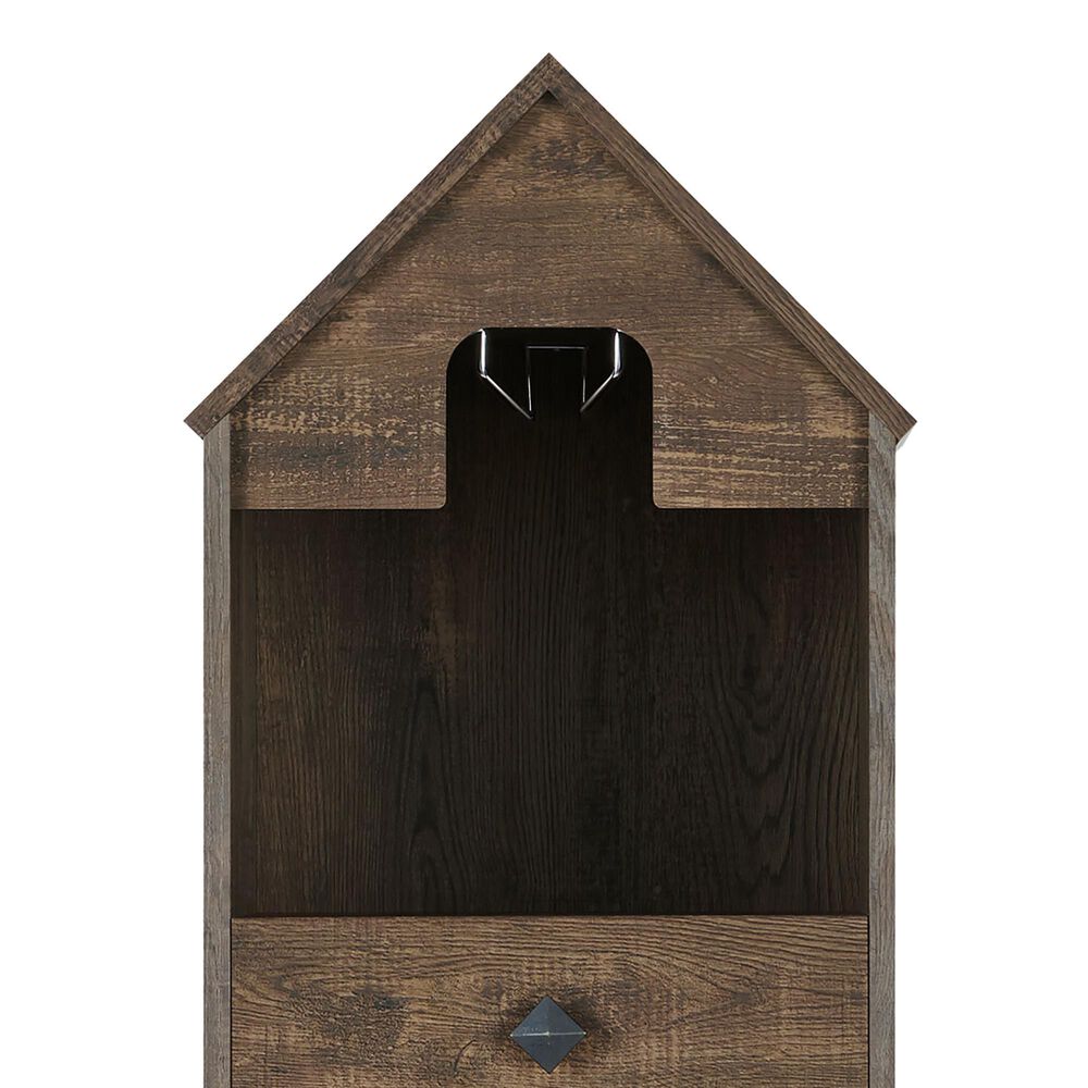 Furniture of America Nelson Wine Rack Buffet in Reclaimed Oak, , large