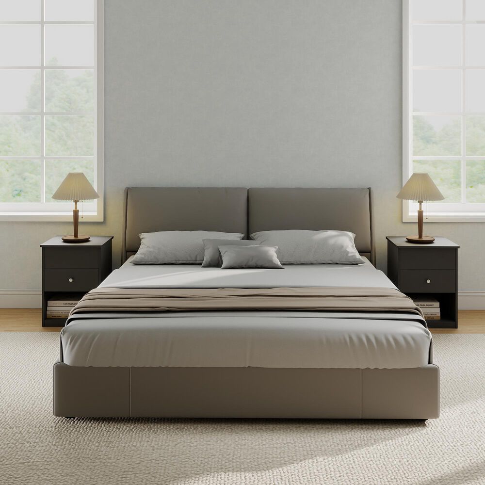 HOMLUX 1-Drawer Lift Top Nightstand in Americano, , large