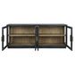 Classic Home Larson 4-Door Sideboard in Black and Clear, , large