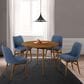 Blue River Arcadia and Azalea 5-Piece 42" Dining Set with Blue Cushion in Walnut, , large