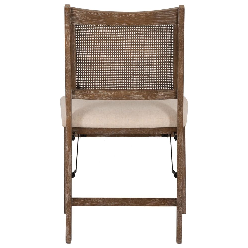Linon Home Decor Bauer Cane Folding Side Chair in Brown, , large