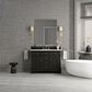 James Martin Vanities Brookfield 48" Single Bathroom Vanity in Black Onyx with 3 cm White Zeus Quartz Top and Rectangular Sink, , large
