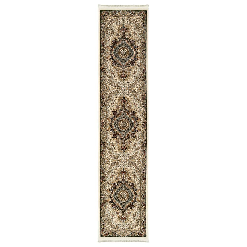 Oriental Weavers Masterpiece 111W 2&#39;3&quot; x 10&#39; Ivory Runner, , large