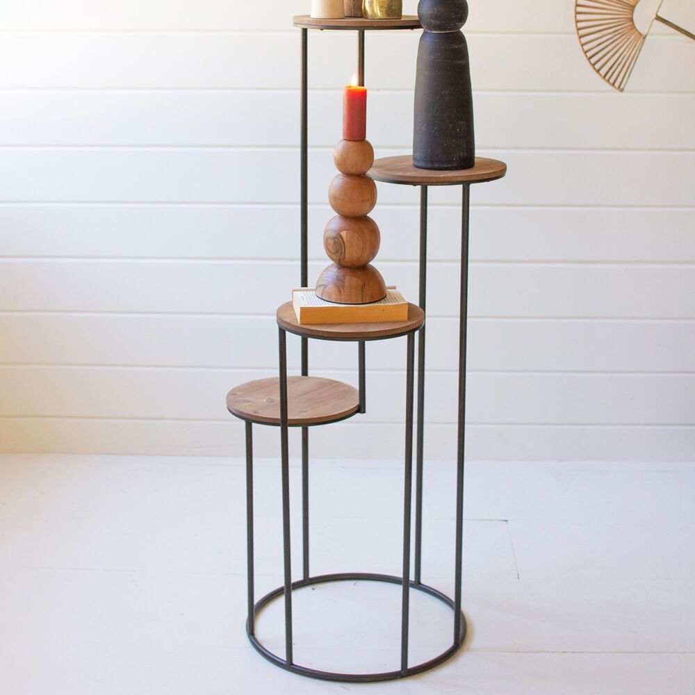 Kalalou 4-Tier Display in Black, , large
