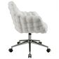 Linon Home Decor Fiona Office Chair with White Cloud Bubble Cushion in Silver, , large