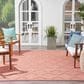 Nourison Easy Care 7" x 10" Coral and Orange Indoor/Outdoor Area Rug, , large