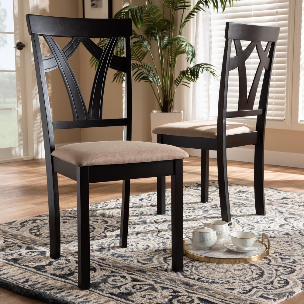 Baxton Studio Sylvia Side Chair in Espresso Brown (Set of 2), , large