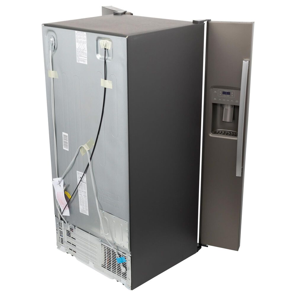 GE Appliances 25.3 Cu. Ft. Side by Side Refrigerator with External Dispenser in Fingerprint Resistant Slate, , large