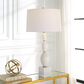 Uttermost Regalia Table Lamp in Beaded White and Antique Brushed Brass, , large