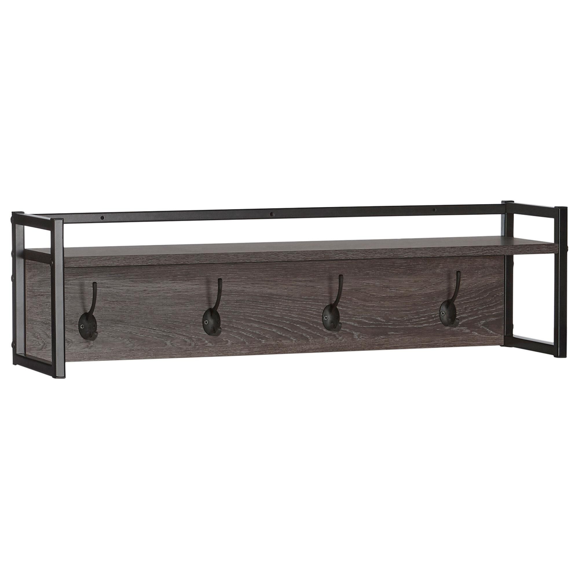 Large wall shelf with hooks online