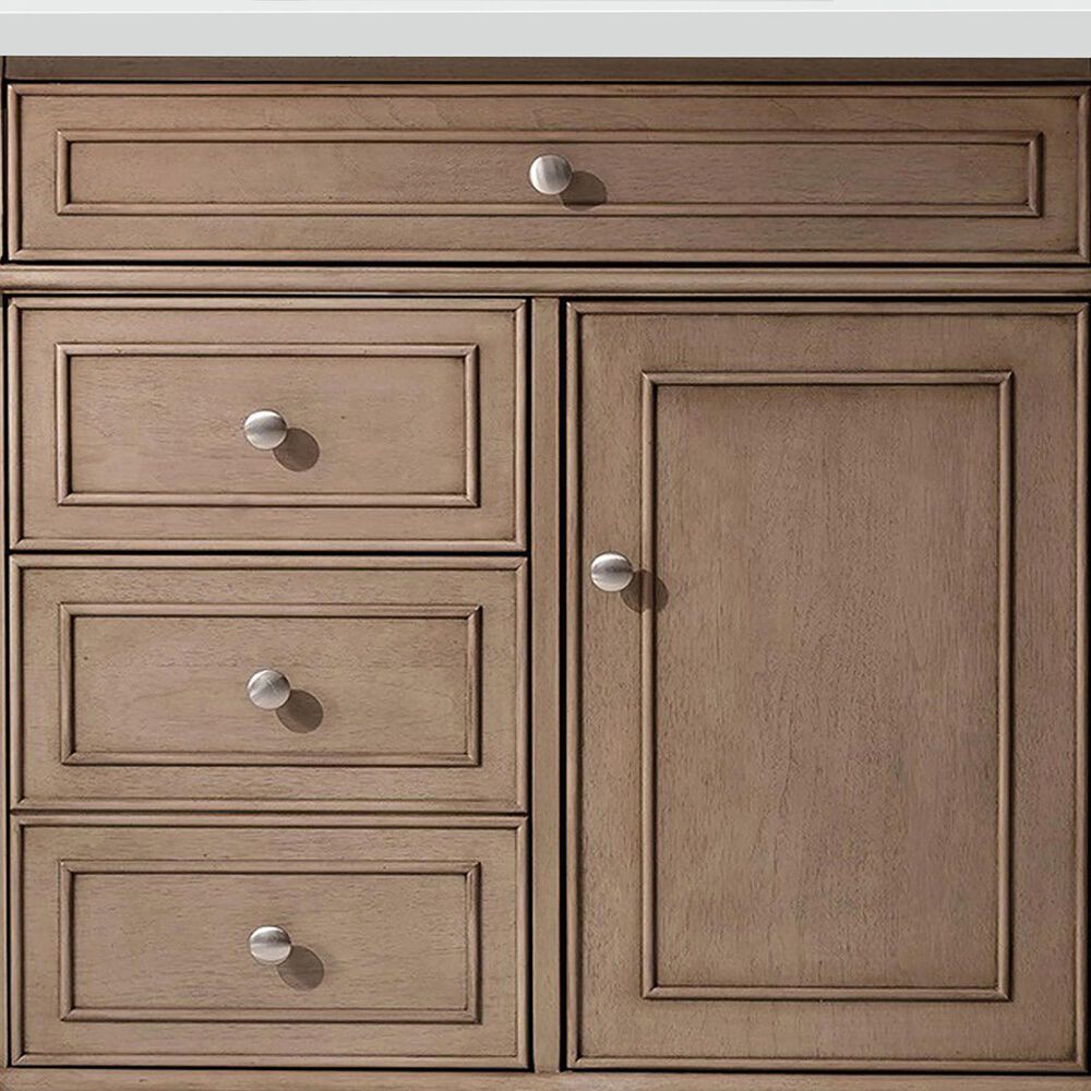 James Martin Vanities Bristol 36" Single Bathroom Vanity in Whitewashed Walnut with Single Hole 3 cm White Zeus Quartz Top and Rectangular Sink, , large