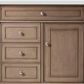 James Martin Vanities Bristol 36" Single Bathroom Vanity in Whitewashed Walnut with Single Hole 3 cm White Zeus Quartz Top and Rectangular Sink, , large