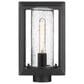Golden Lighting Smyth 1-Light Outdoor Post Mount with Seeded Glass Shade in Natural Black, , large
