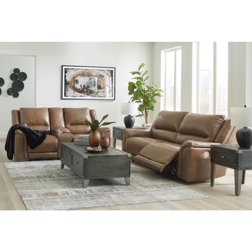 Ashley Trasimeno 2-Piece Power Reclining Living Room Set in Caramel, , large