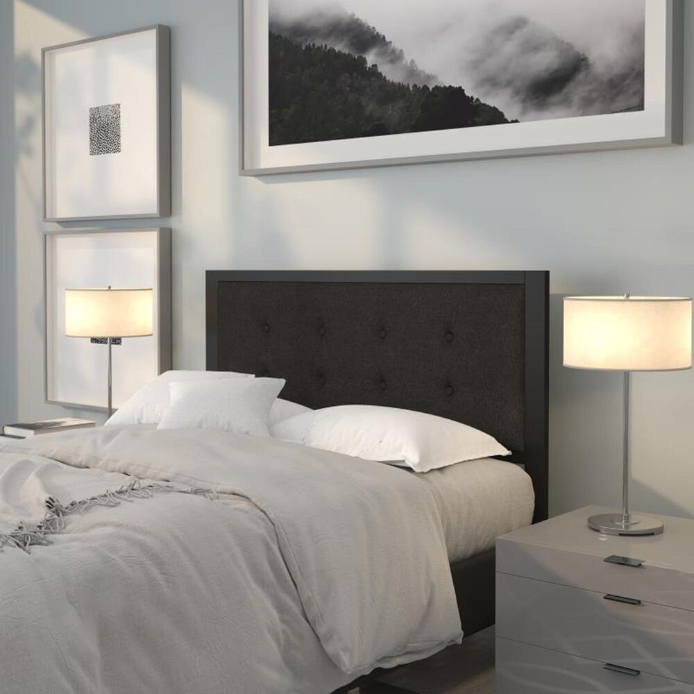 Flash Furniture Bristol Full Upholstered Headboard in Black, , large