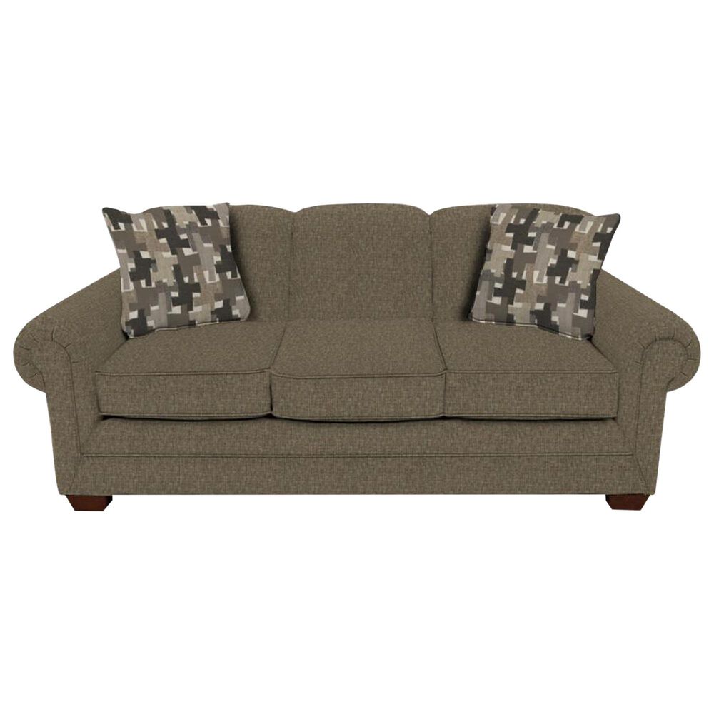 England Furniture Monroe Stationary Queen Sleeper with Visco Memory Foam Mattress in Port Bark, , large