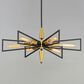 Maxim Lighting Wings 6-Light Chandelier in Black and Satin Brass, , large