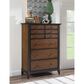St Claire Home Fenmore 6-Drawer Chest in Mocha and Distressed Cherry, , large