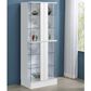 Pacific Landing Cabra Display Case Curio Cabinet in White High Gloss and Clear, , large