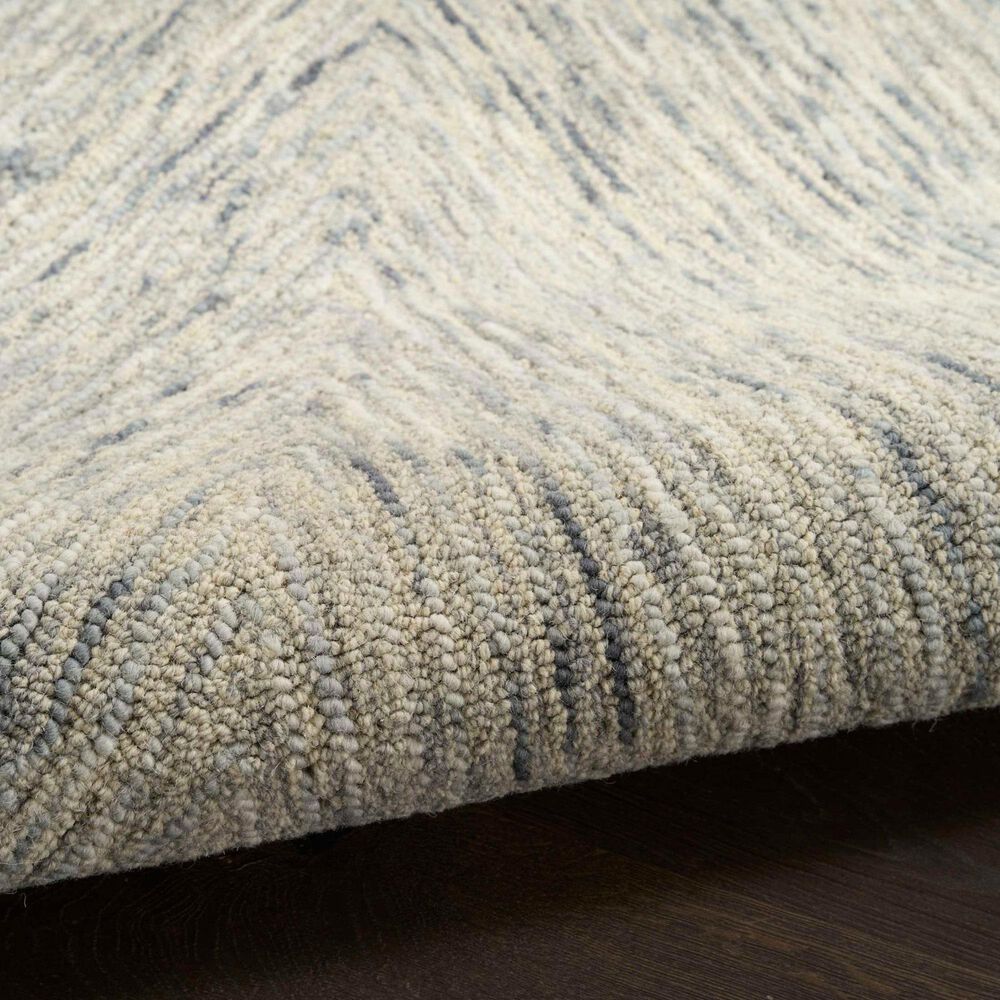 Nourison Pure Angles Grey 5&#39;3&quot; x 7&#39;3&quot; Area Rug, , large