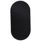 Maple and Jade Metal Oval Wall Mirror with 1 Shelf in Matte Black, , large