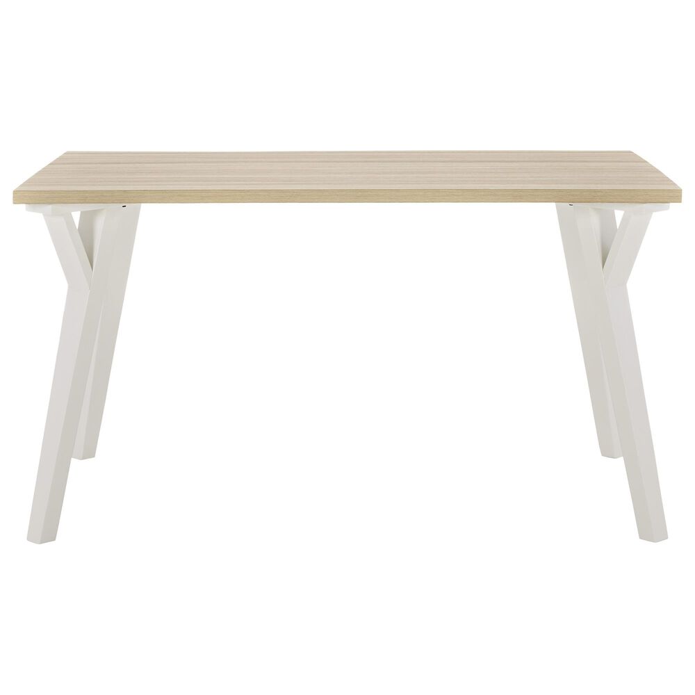 Ashley Grannen Rectangle Dining Table in White, Light Tan and Natural - Table Only, , large